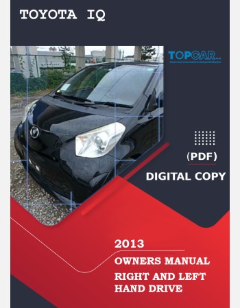 toyota iq 2013 owners manual in english